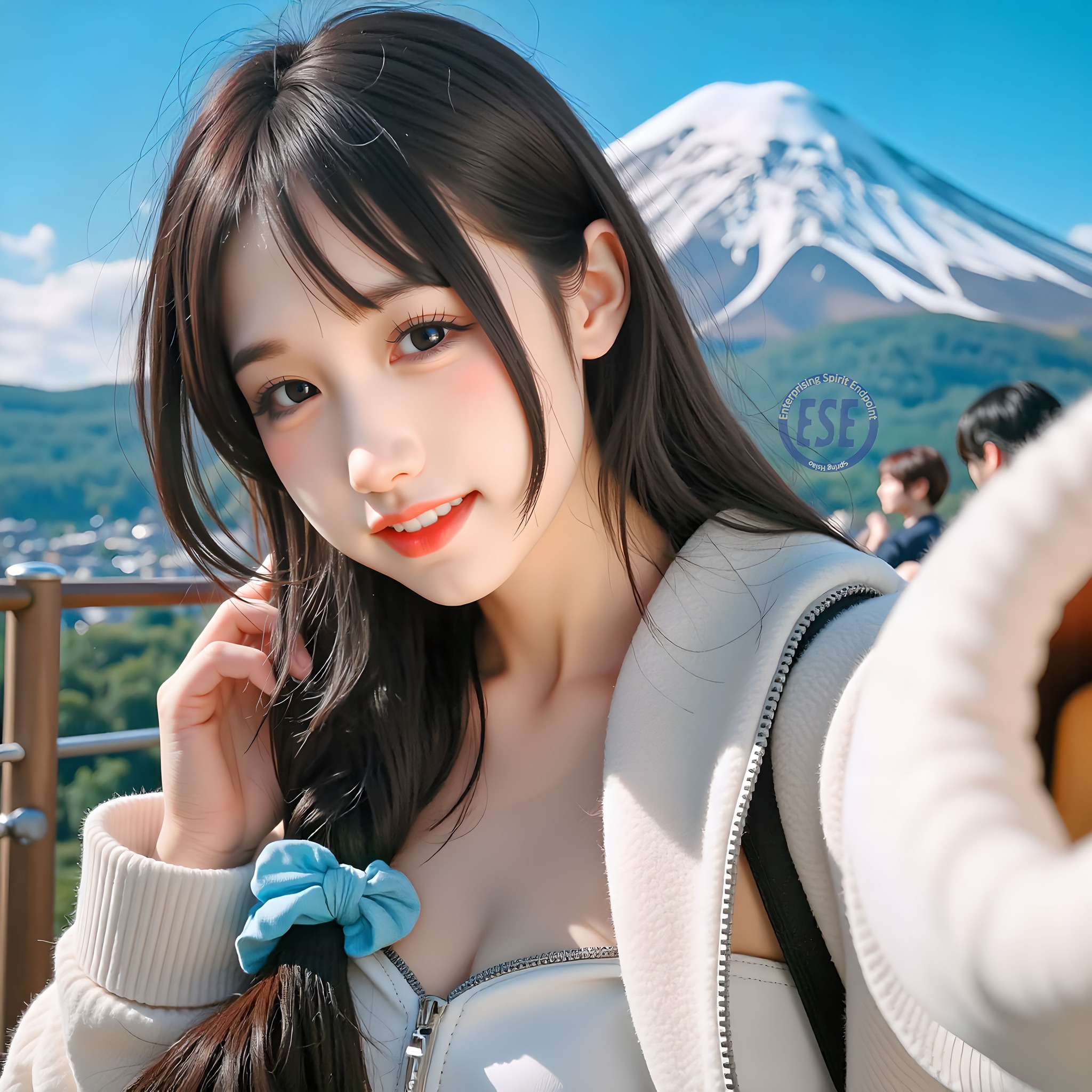 Internet celebrity sister took her sister to shoot outside Mt. Fuji