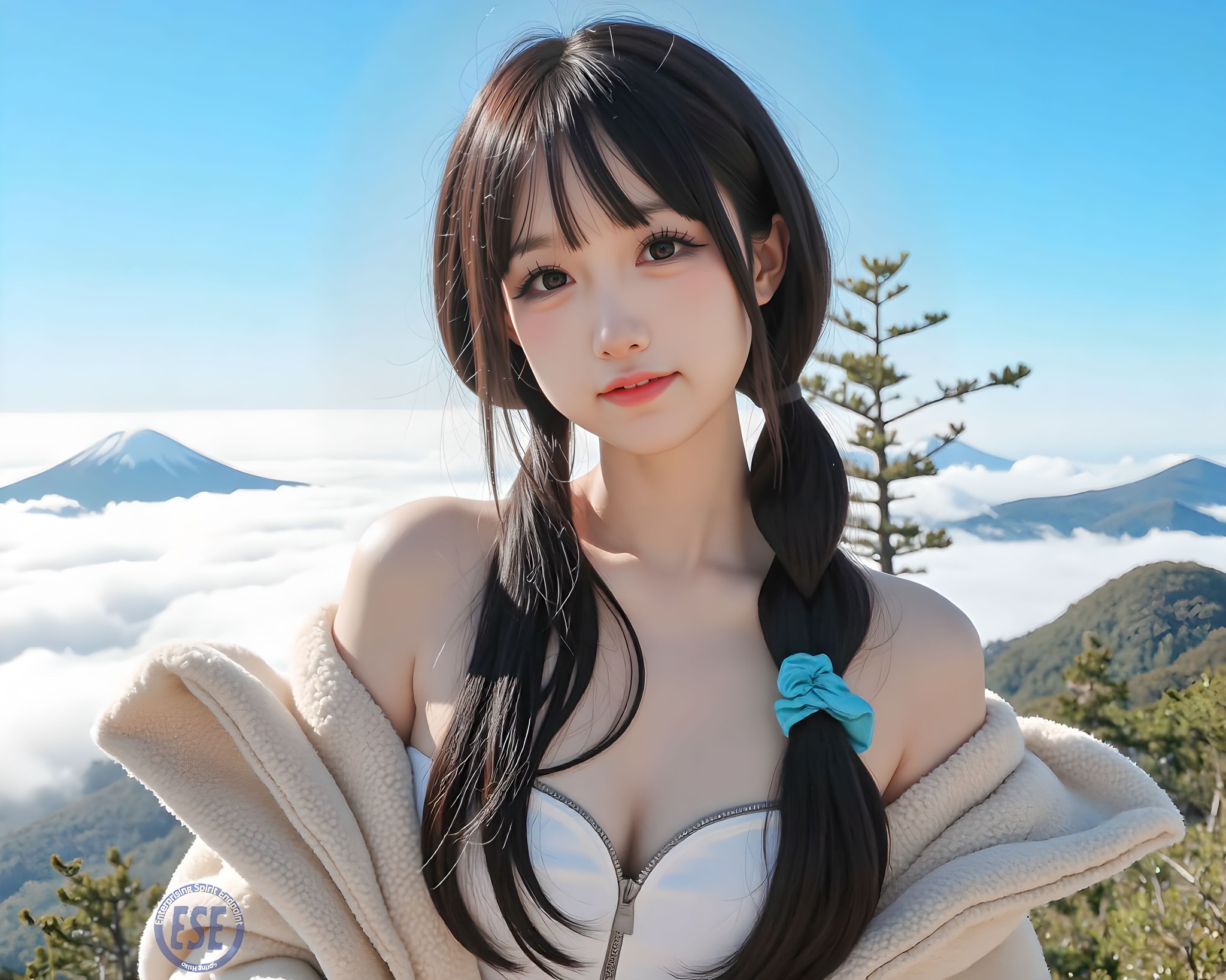 Internet celebrity sister took her sister to shoot outside Mt. Fuji