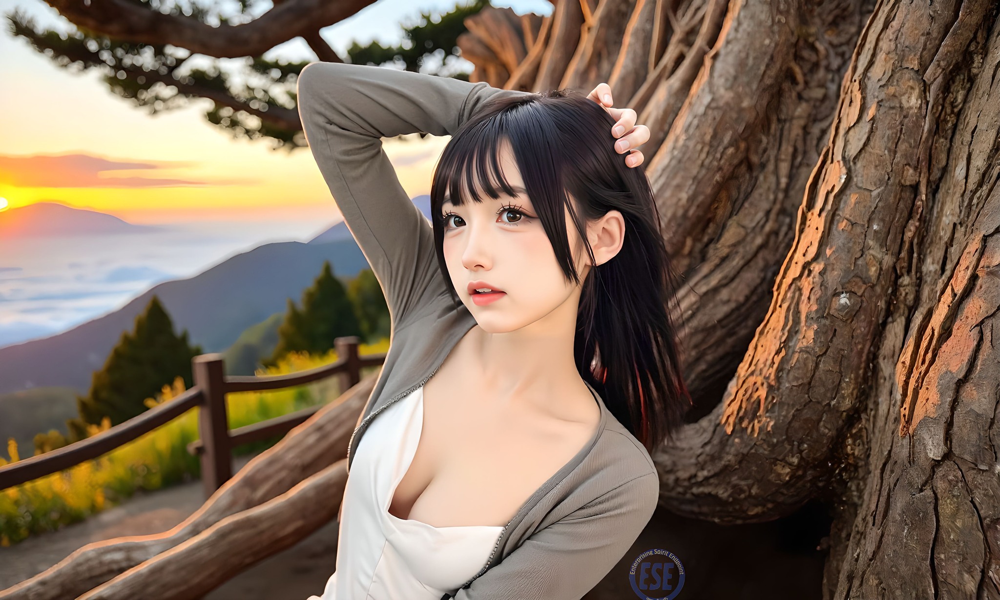 Internet celebrity sister took her sister to shoot outside Mt. Fuji