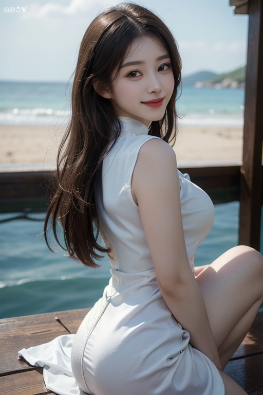 Beautiful long-haired girl
