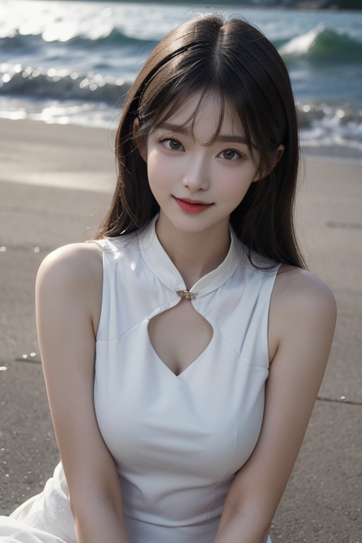 Beautiful long-haired girl