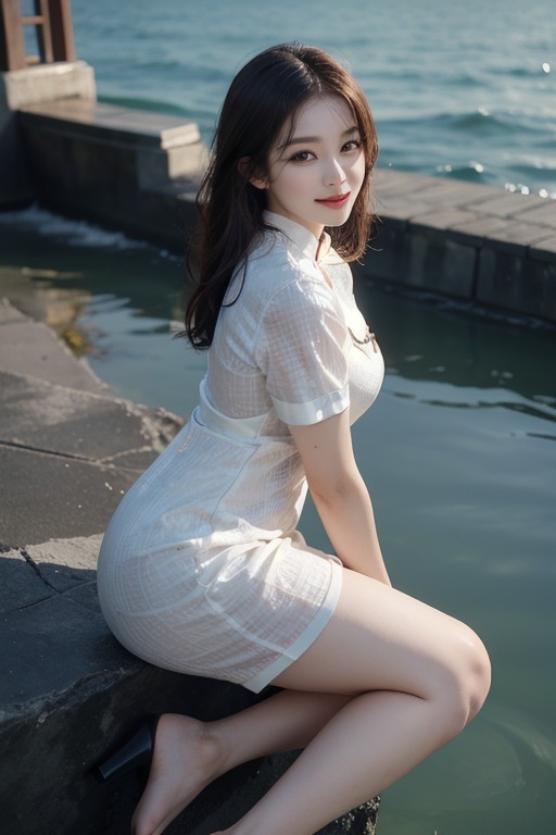 Beautiful long-haired girl