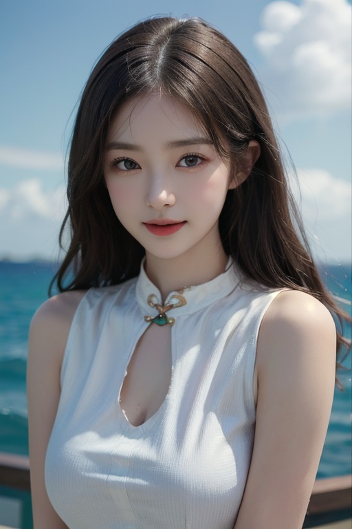 Beautiful long-haired girl