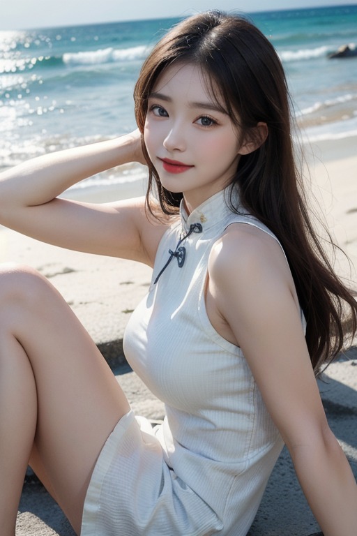 Beautiful long-haired girl