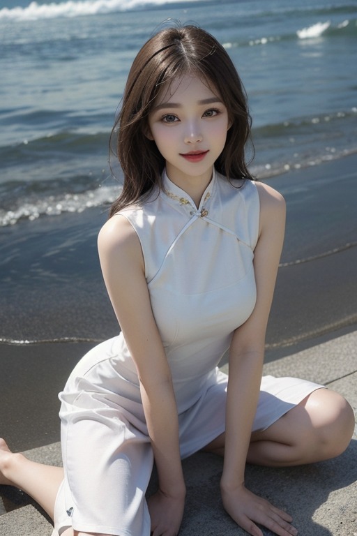 Beautiful long-haired girl