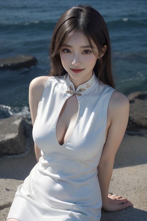 Beautiful long-haired girl