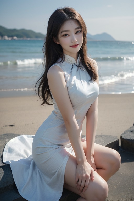 Beautiful long-haired girl