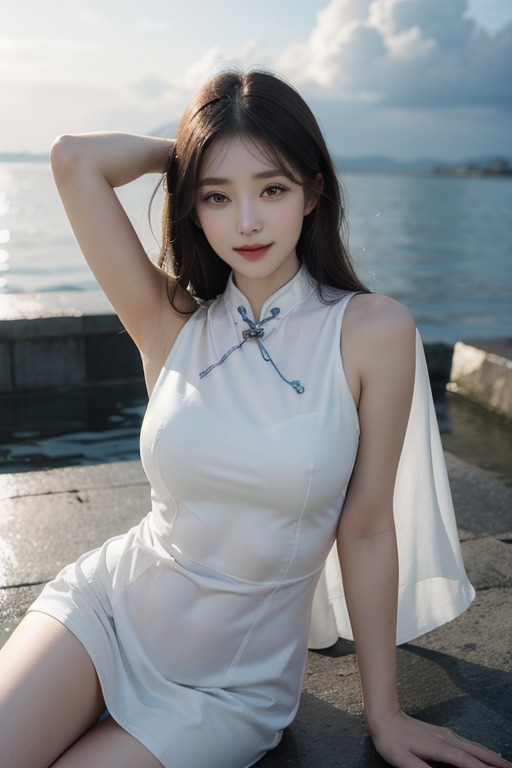 Beautiful long-haired girl