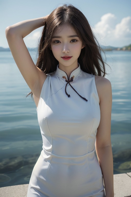 Beautiful long-haired girl