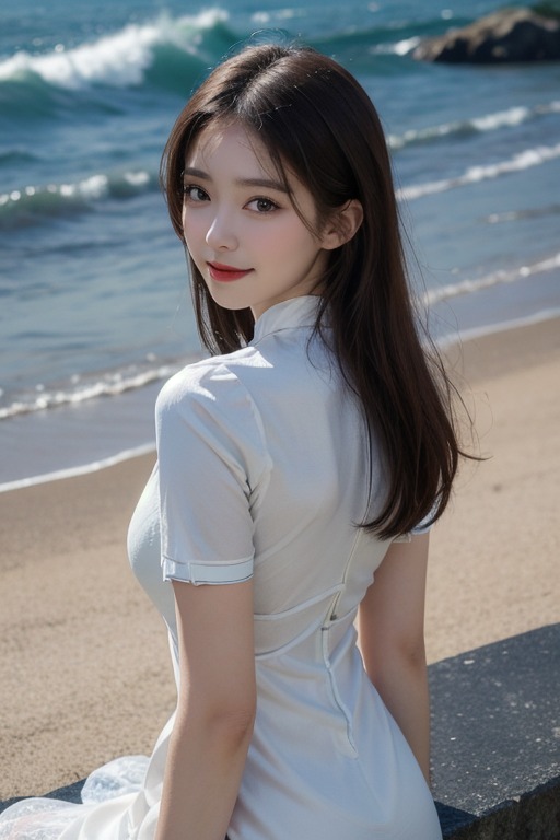 Beautiful long-haired girl