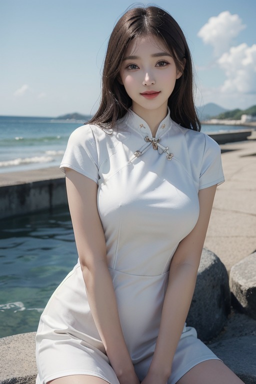 Beautiful long-haired girl
