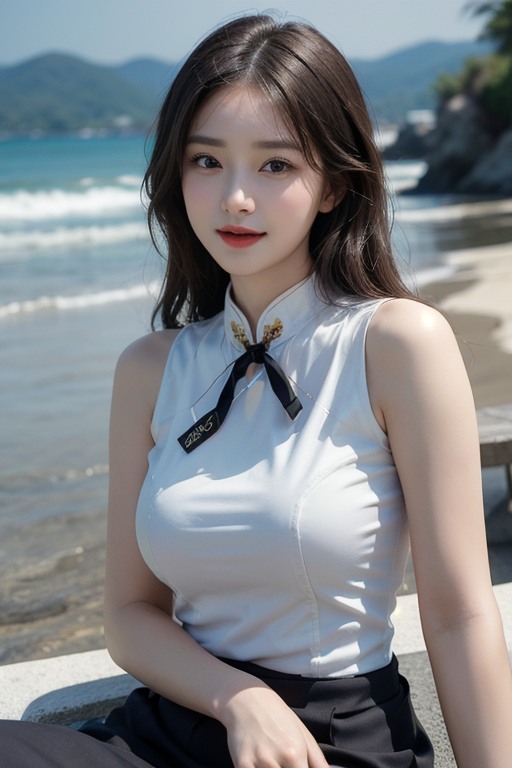 Beautiful long-haired girl