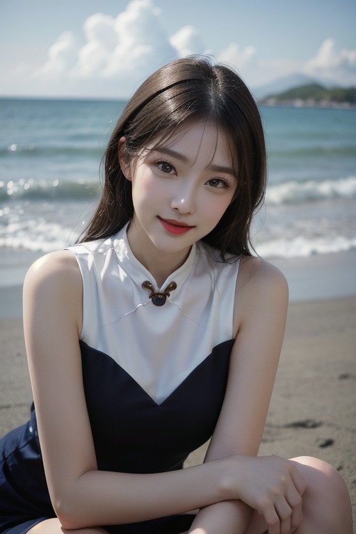 Beautiful long-haired girl