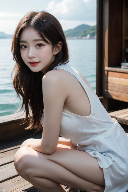 Beautiful long-haired girl