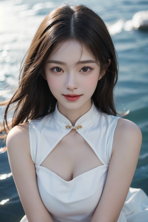 Beautiful long-haired girl