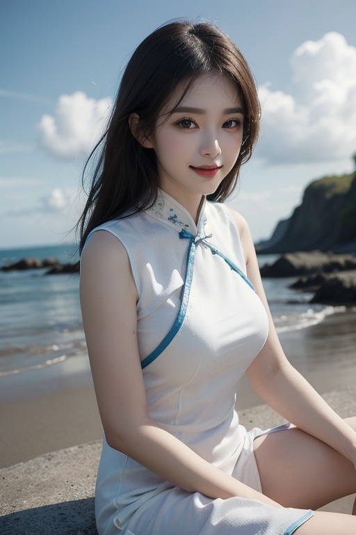 Beautiful long-haired girl