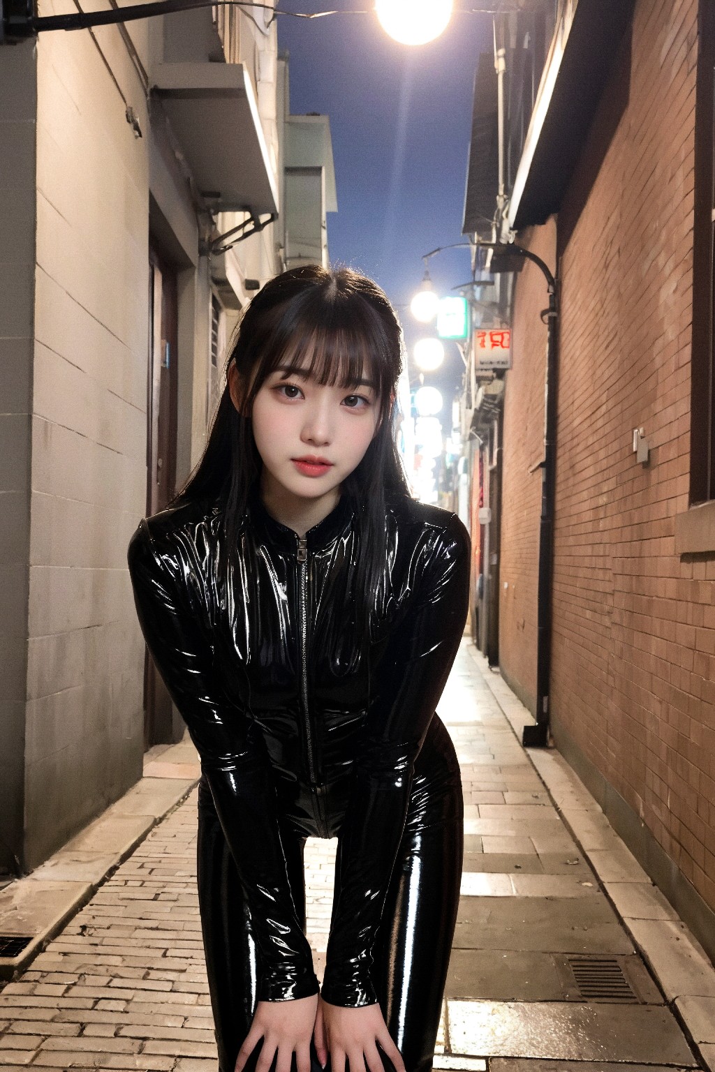 Alleys + latex + lady + (Platinum)