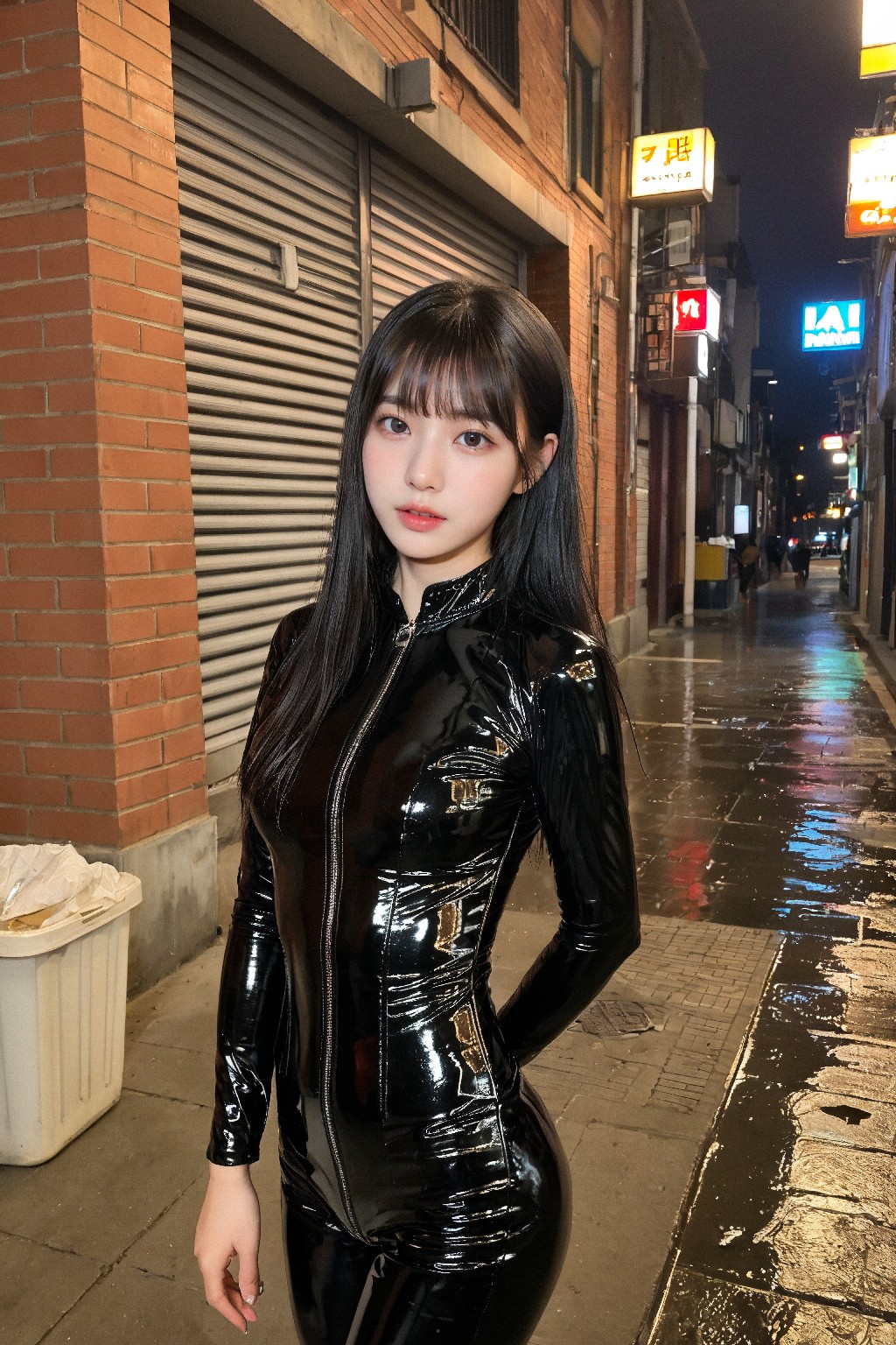 Alleys + latex + lady + (Platinum)