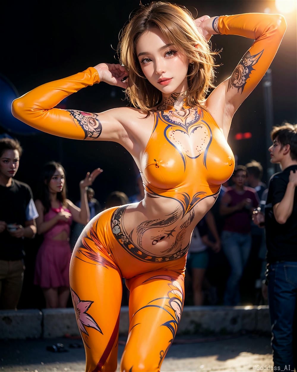 ★Patreon★ AIGoddessGallery - Body Painting - 2