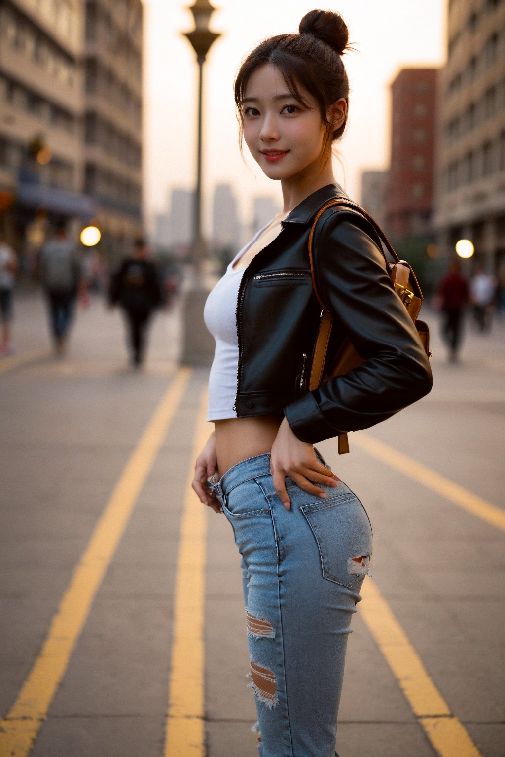 Leather jackets and jeans