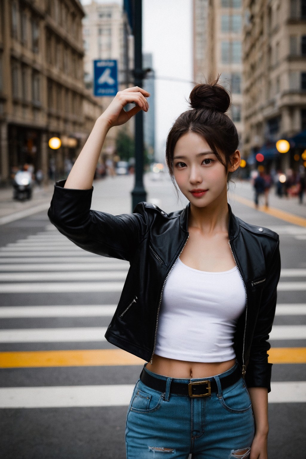 Leather jackets and jeans