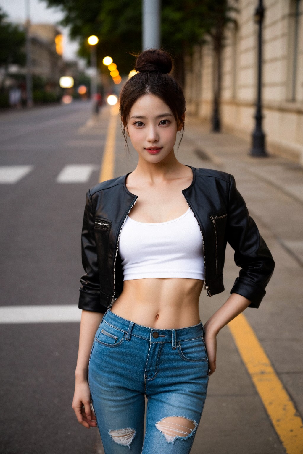Leather jackets and jeans