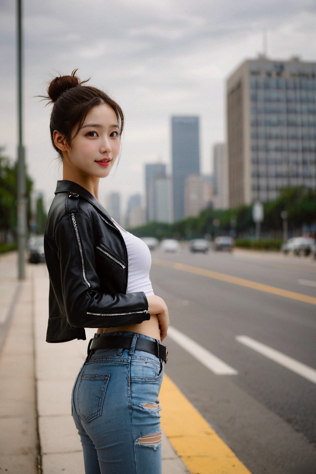 Leather jackets and jeans