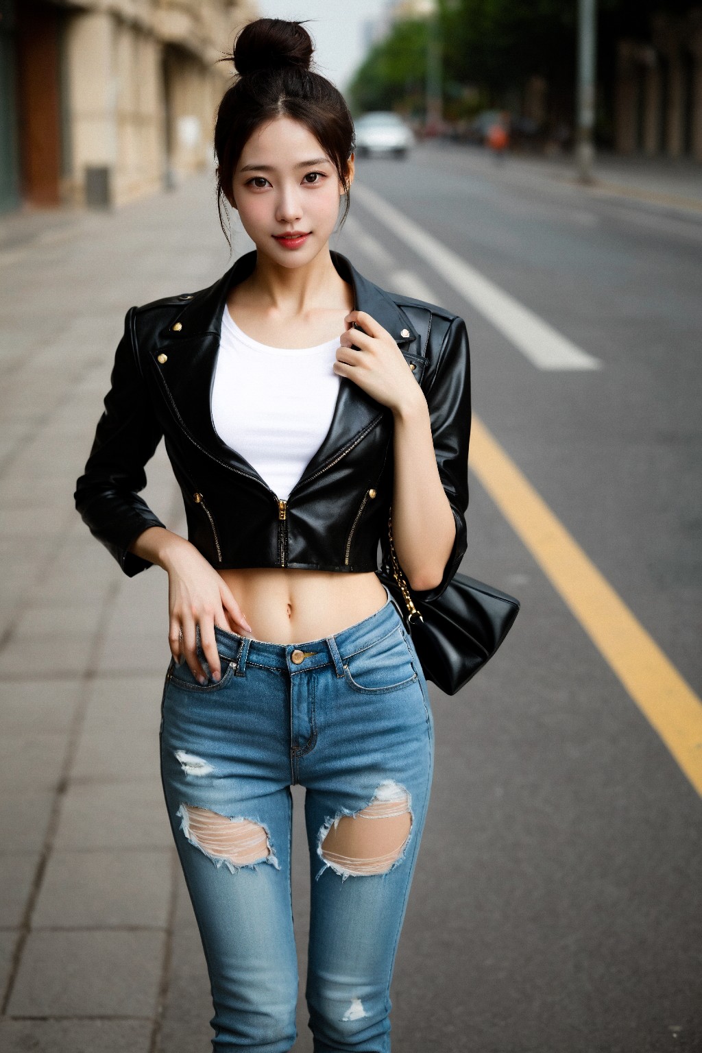 Leather jackets and jeans