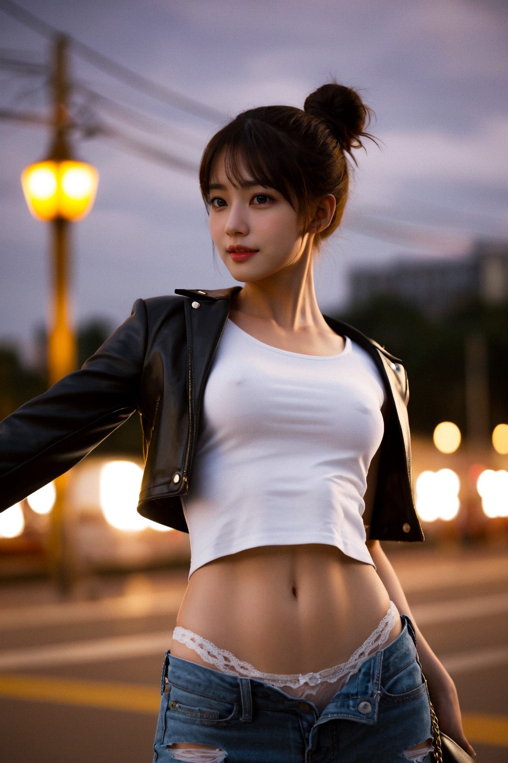Leather jackets and jeans