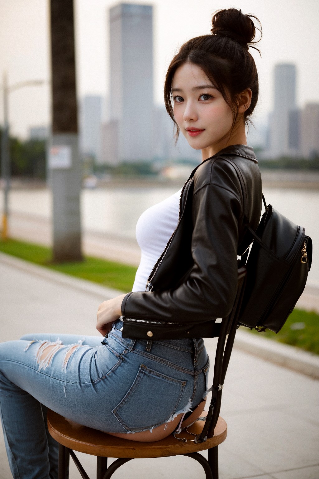 Leather jackets and jeans