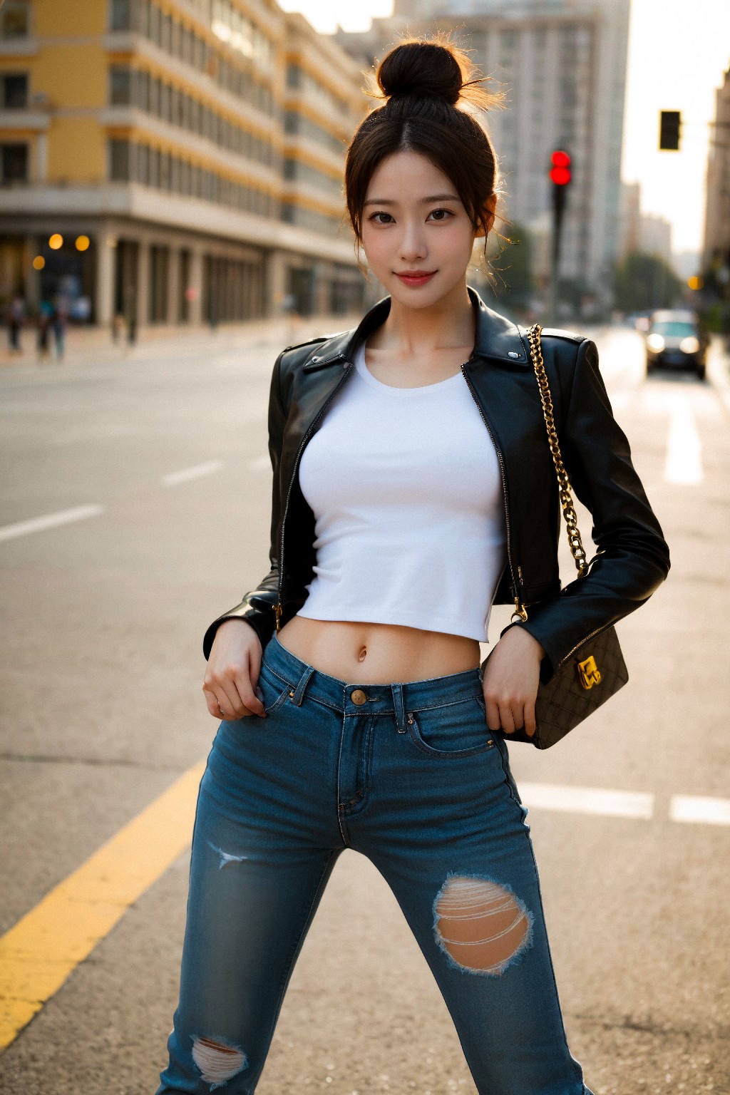 Leather jackets and jeans