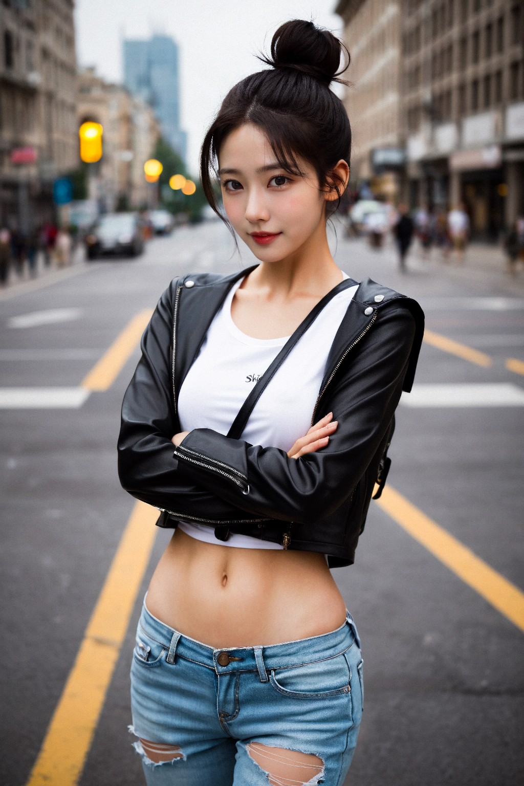 Leather jackets and jeans