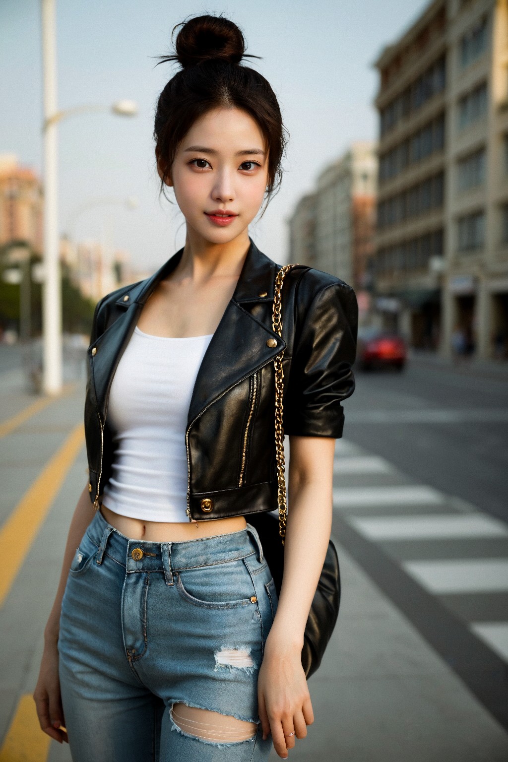 Leather jackets and jeans