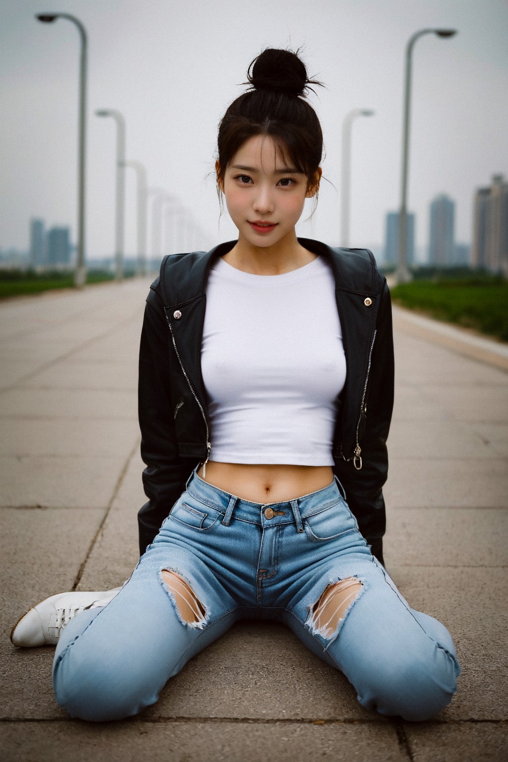 Leather jackets and jeans