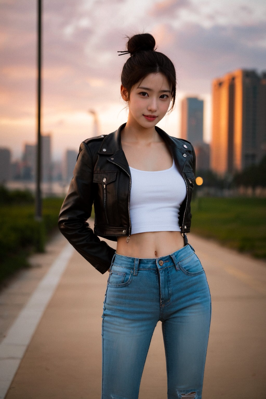 Leather jackets and jeans