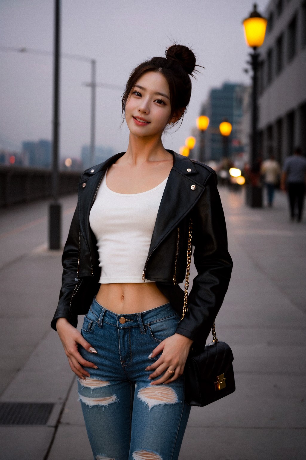 Leather jackets and jeans