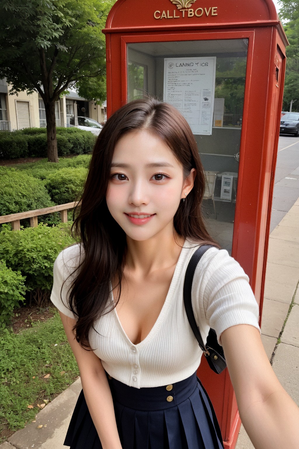 Girl in down shirt and dress