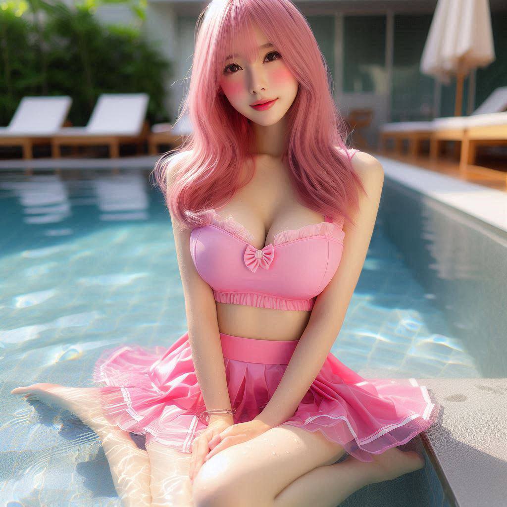 Girls Pool Patting