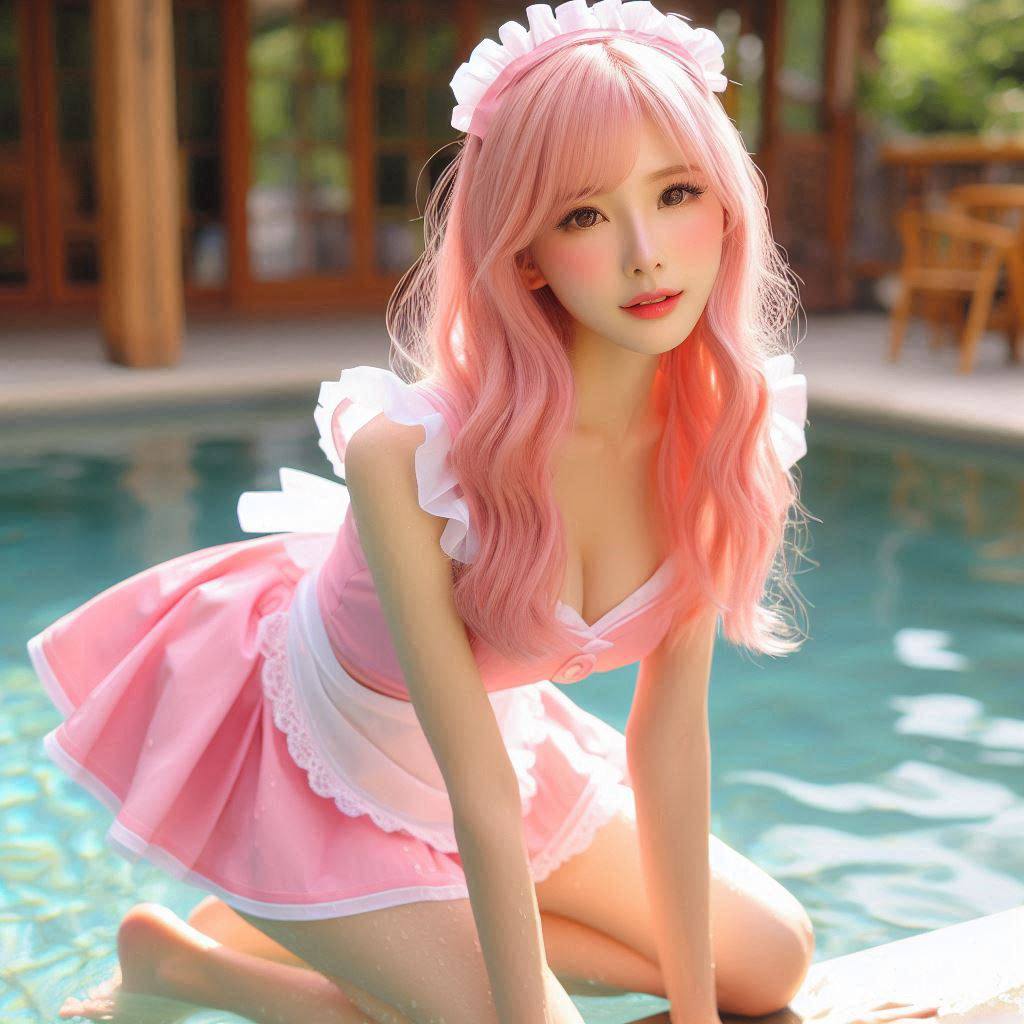 Girls Pool Patting