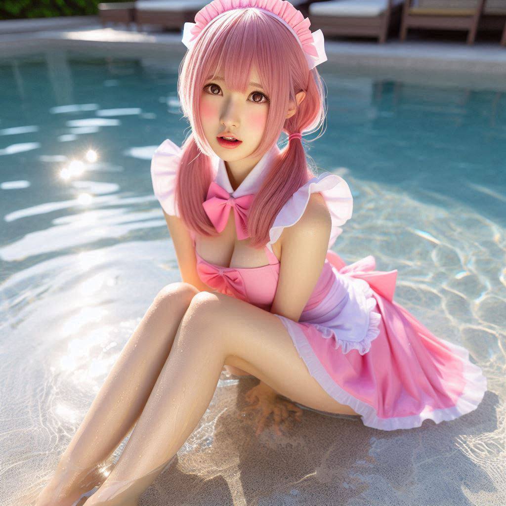 Girls Pool Patting
