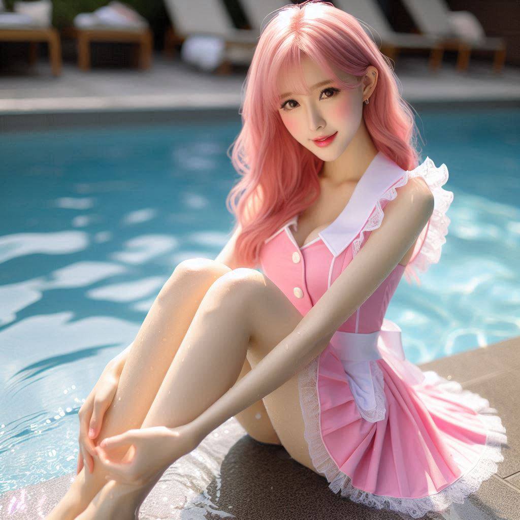Girls Pool Patting