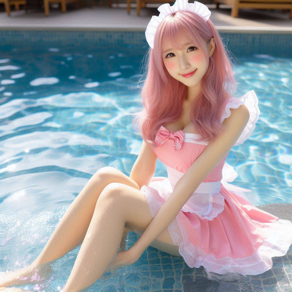 Girls Pool Patting