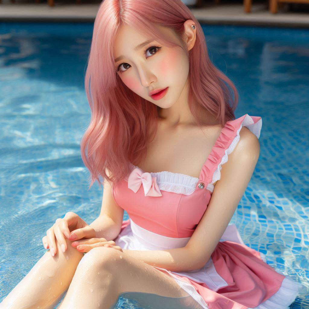 Girls Pool Patting