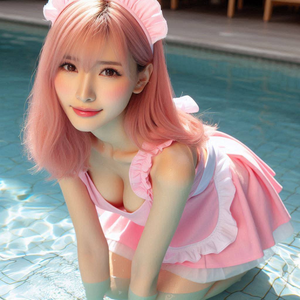 Girls Pool Patting