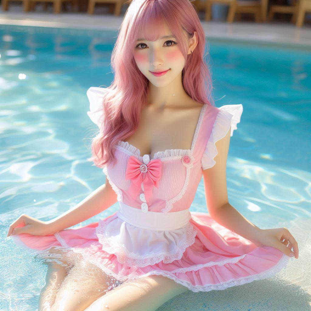 Girls Pool Patting