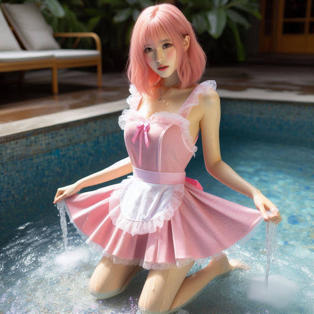Girls Pool Patting