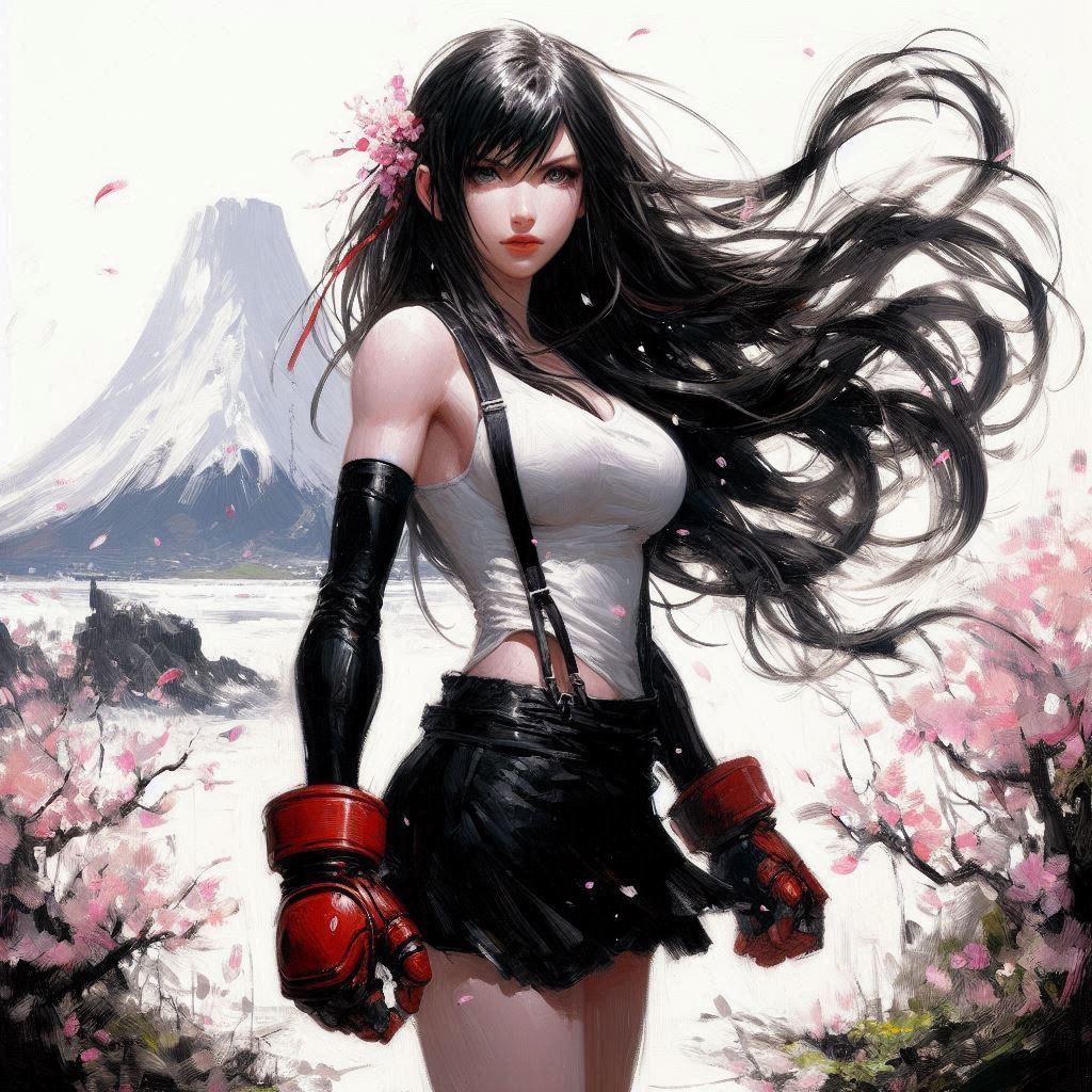 Tifa and 2B