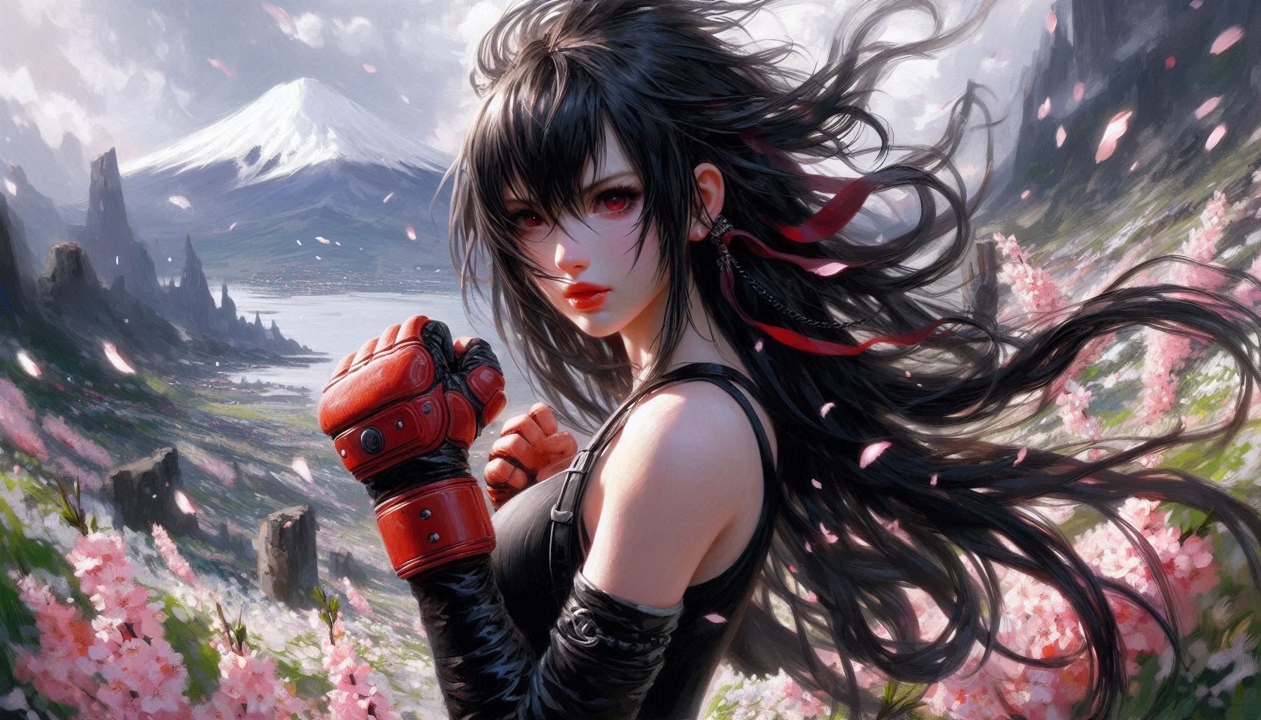 Tifa and 2B