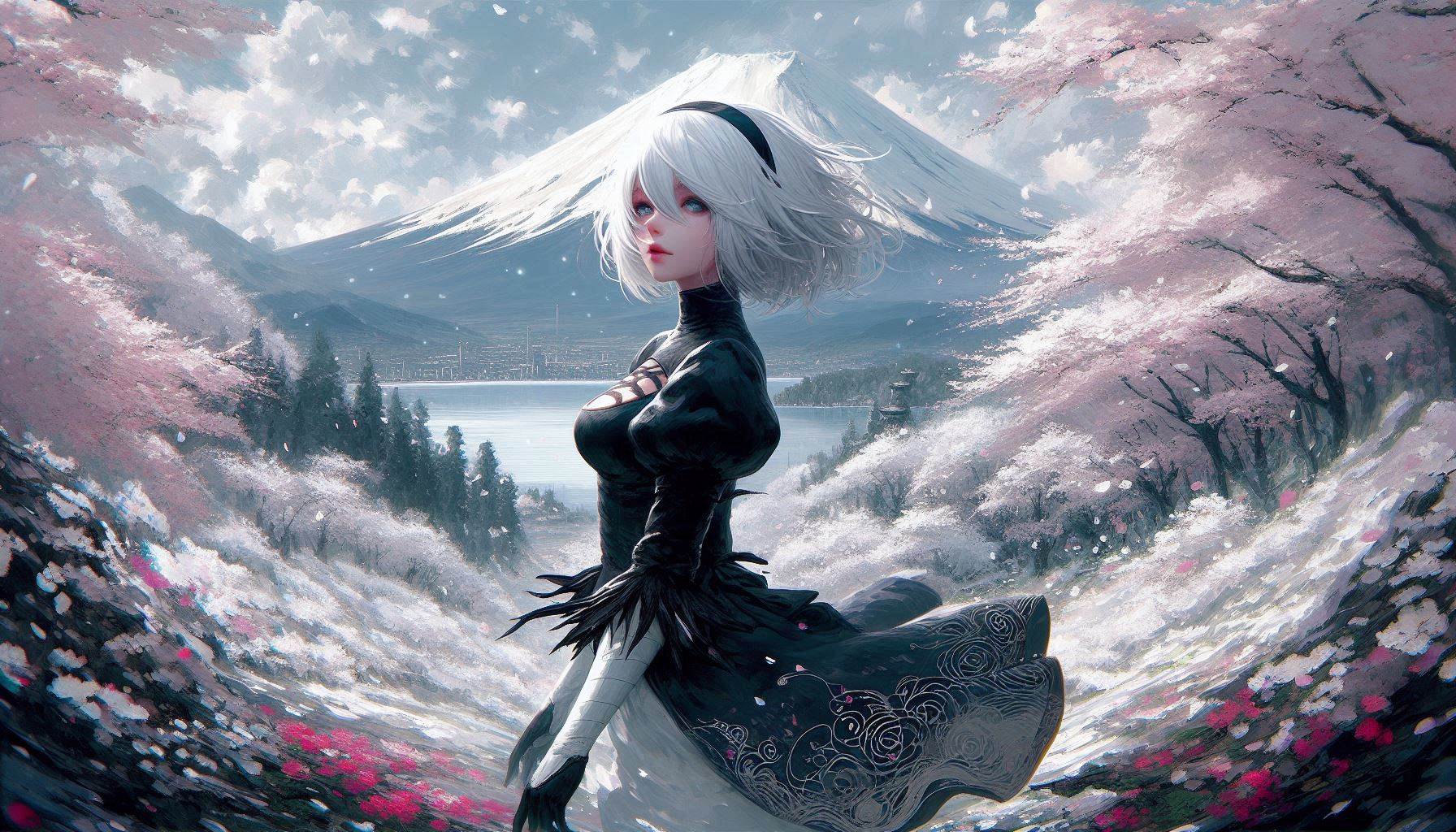 Tifa and 2B