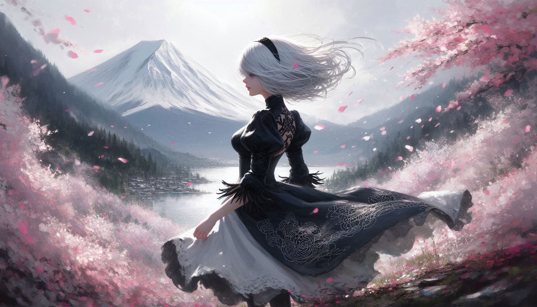 Tifa and 2B